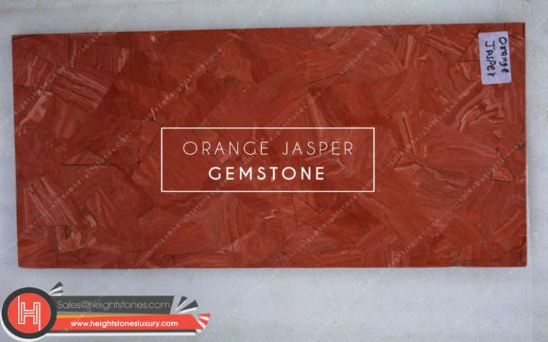 Orange Jasper Gemstone Tiles Slabs Surface
