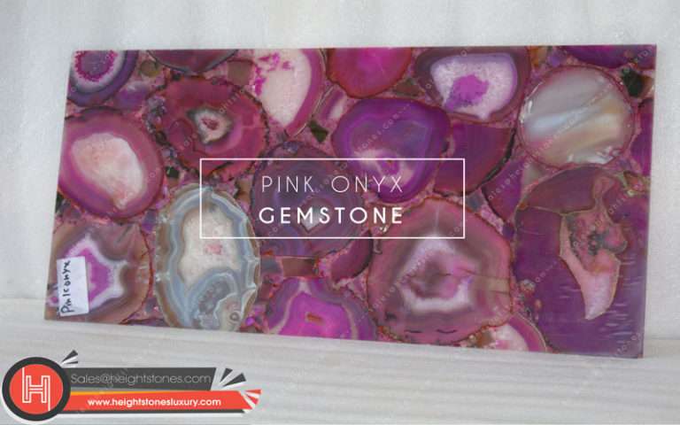 Pink Onyx Slabs Surface Tiles